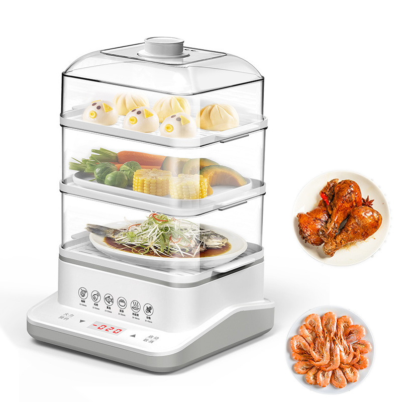 Home use 800w electric, food display steamer food steamer/