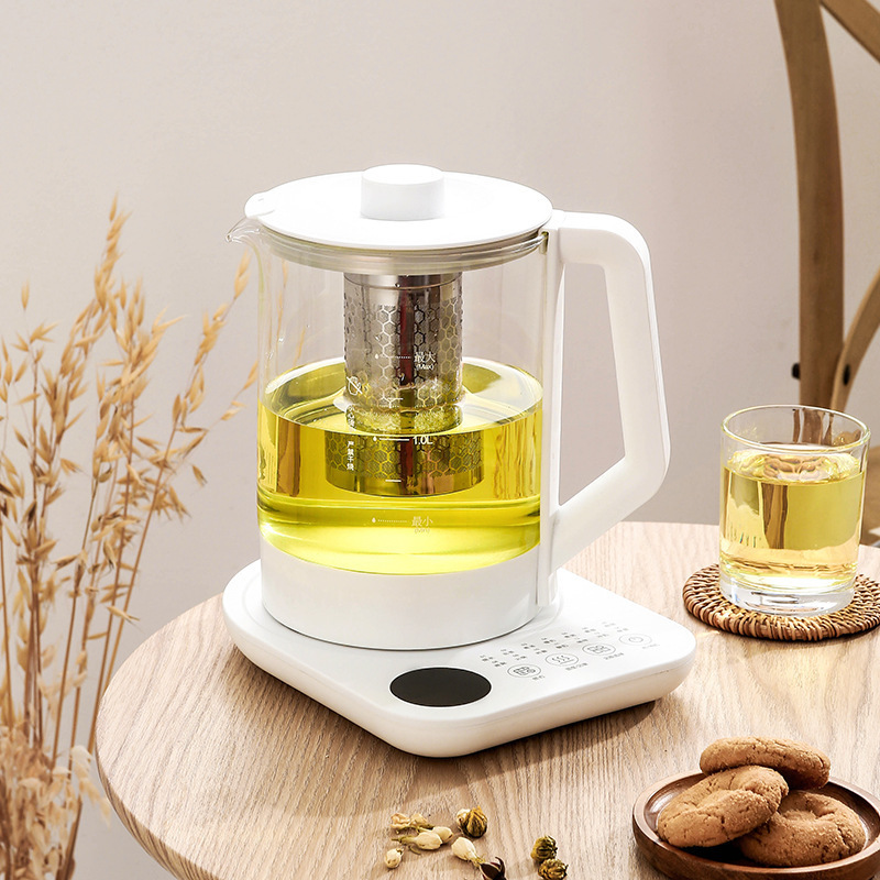 2022 Household Health, Pot 12 Hour Appointment Multi-function Automatic Glass Office Electric Heating Water Tea Maker Tea Pot/