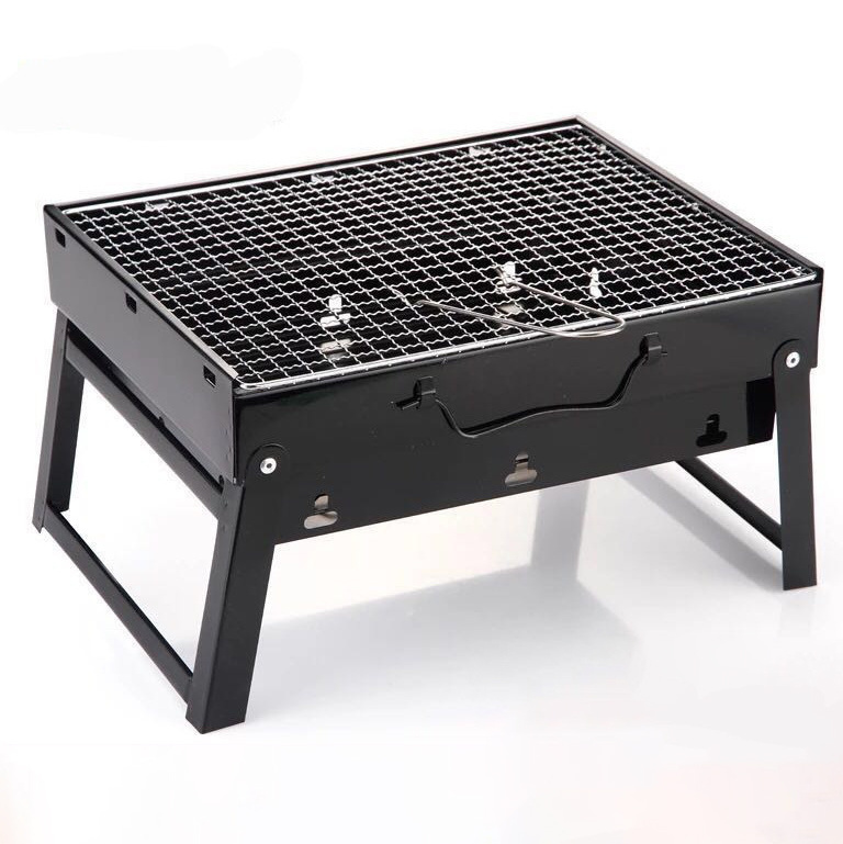 Light Weight Charcoal Grill, Barbecue Portable BBQ Stainless Steel Folding BBQ for Outdoor Camping/