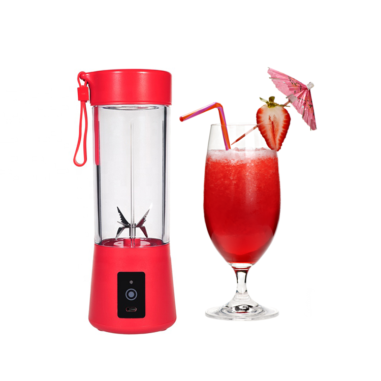 Magnetic Induction Start Small, mixer 6 Blades With 400ML Cup Rechargeable Hand Juicer Portable Juicers/