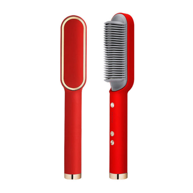 Negative ion straightening styling, comb Ceramic Smoothing Hair Straightener Comb Brush Heated Electric Hair Straightener Brush/