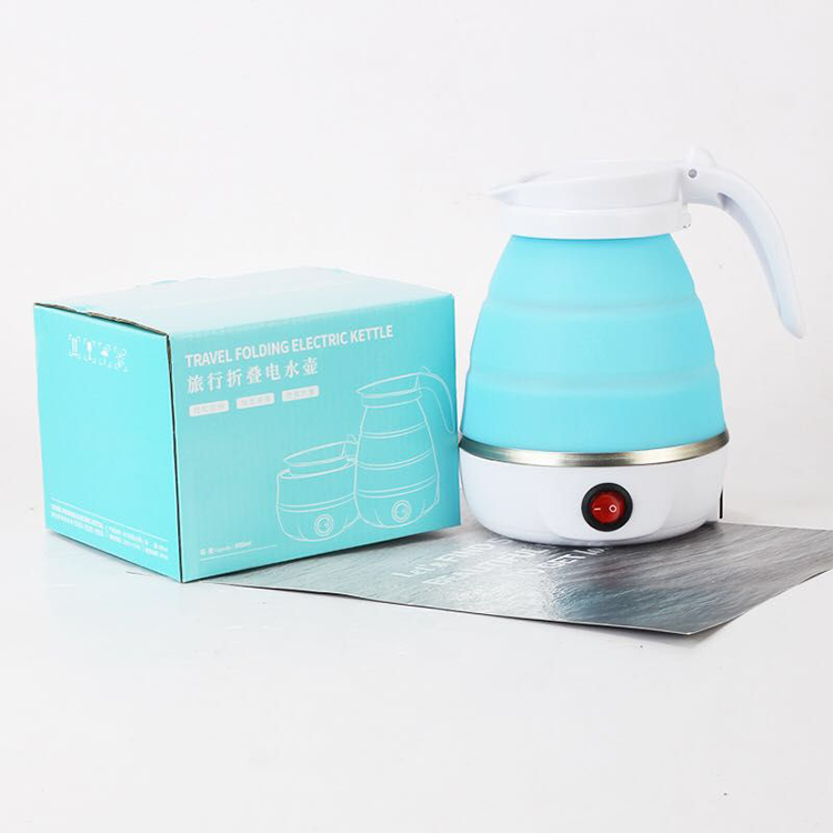 Factory Direct Sale 0.6L, Travel Folding Food Grade Silicone Portable Household Retractable Small Electric Kettle/