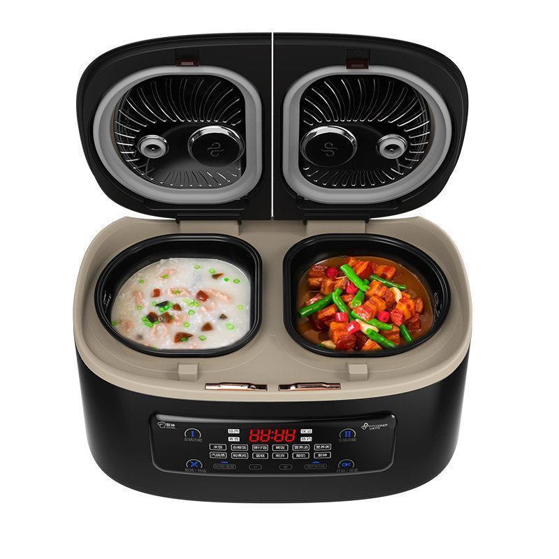 New Arrival Can Cook, Rice And Vegetables At The Same Time Smart Electric Double Healthy Nonstick Liner Rice Cookers/