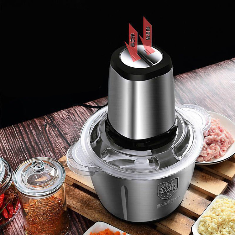 Small Motor Supplier Grinder, Mixer Electric Machine Fruit Chopper Steel Food Processor With Stainless Meat Grinder/