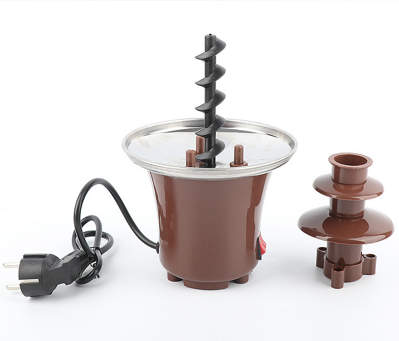 Stainless Steel Chocolate Fondue, Fountain machine Easy to Assemble Perfect For Nacho Cheese BBQ Sauce Ranch Liqueurs/