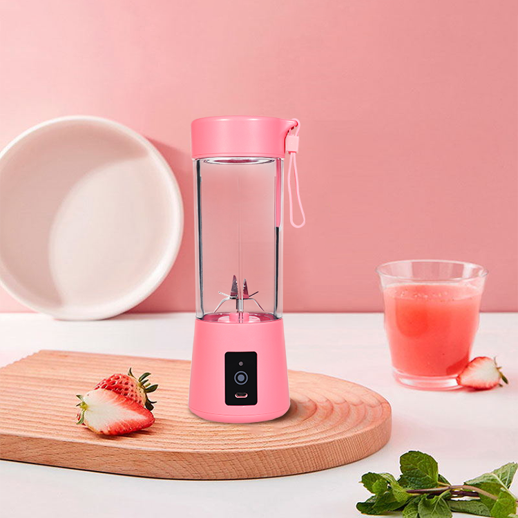 Magnetic Induction Start Small, mixer 6 Blades With 400ML Cup Rechargeable Hand Juicer Portable Juicers/