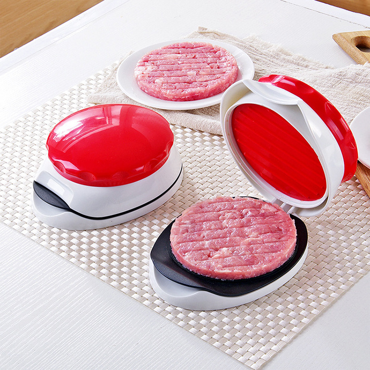 Plastic Handle Manual Round,Shape Abs Material Non-stick Coating Hamburger Press Meat Press/