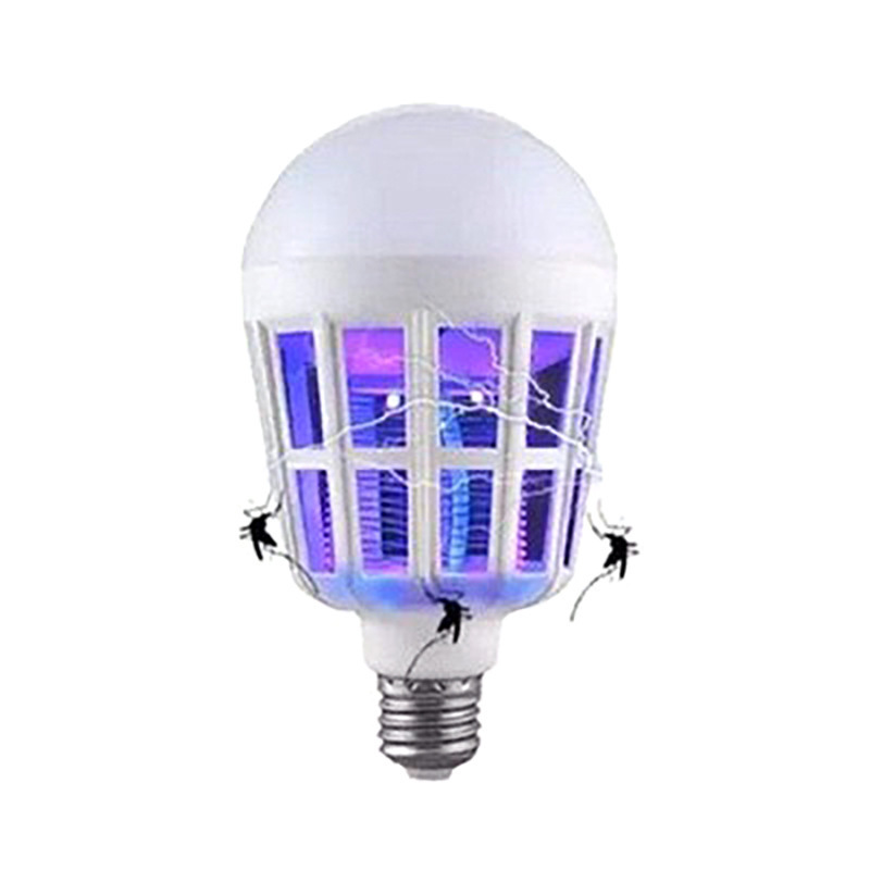 220V UV LED Bulb, 15W Mosquito Killer Lamp 2 In 1 Mosquito Trap Insect Killer Light Bulb Fly Bug Zapper Night Light/