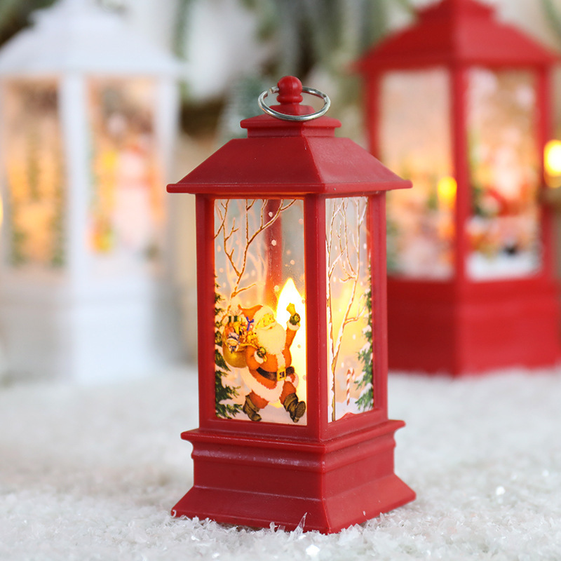 2023 Christmas Decoration Hanging, Prop Led Candles Light Santa claus elk snowman Lantern Flame Lamp Party Supplies/