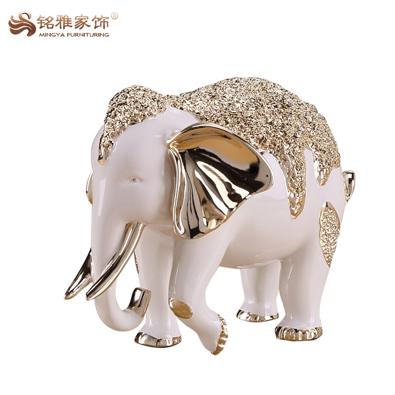 China wholesale indian bulk resin elephants figurines for home decoration handmade crafts