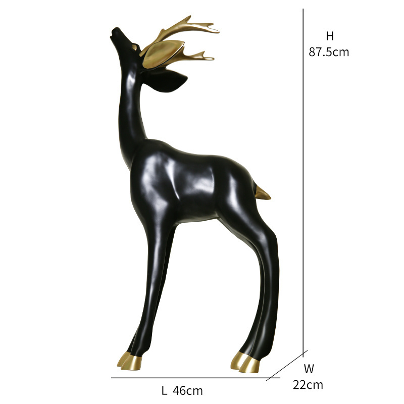 Shop Hotel Mall Decoration Park  Customized Size Resin Reindeer &Deer Display Transparent Large Resin Deer Sculpture