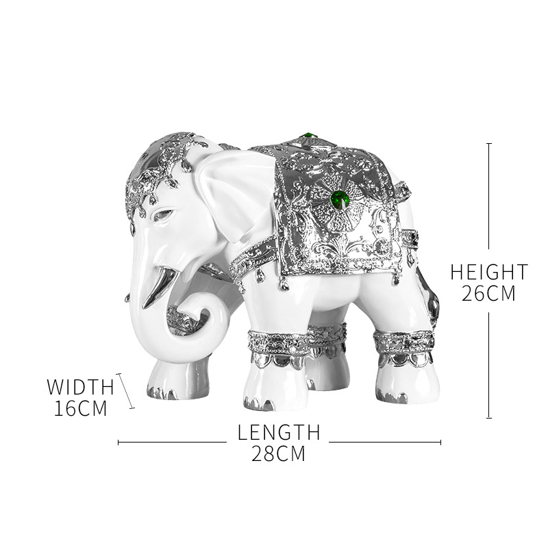 Home decor luxury in design Thailand elephant resin animal figure statue