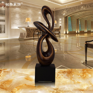 Modern indoor decoration resin musical notation statue for hotel lobby decoration