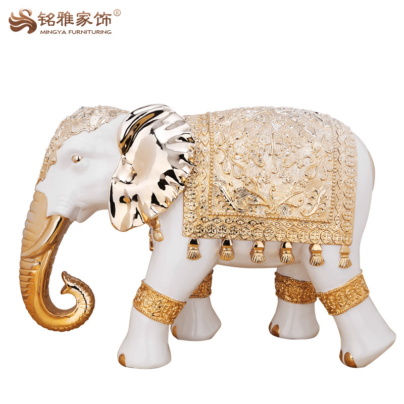 Hot sale home decoration indian antique resin large elephant statues