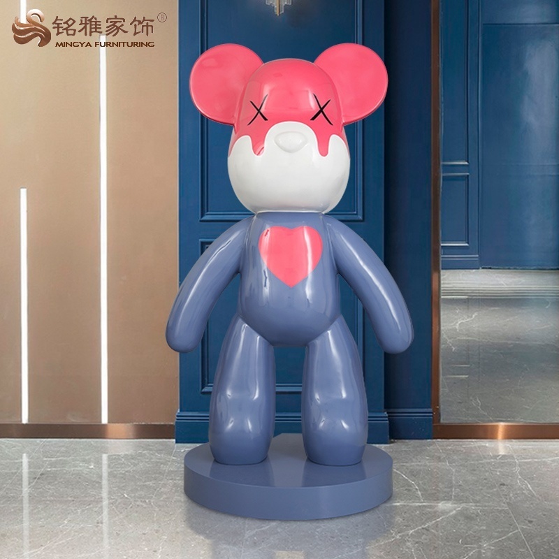 Modern design indoor outdoor large resin bear sculpture ornaments