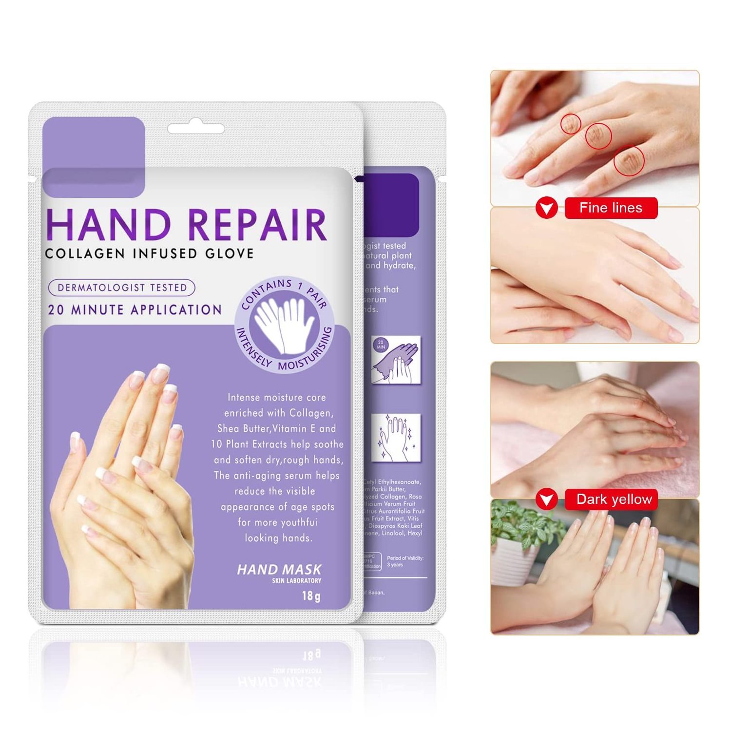 Hot Sale Moisturizing Hand Mask Glove Remove Feet Dead Skin Callus Repair Rough Hands