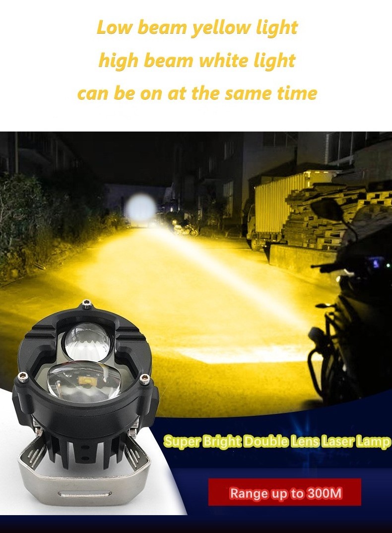 yellow fog light bike driving light for motorcycle lighting system spotlight headlight