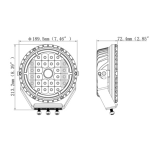 super bright 7" 90w 12 volt  LED driving light with off road spotlight LED working headlight