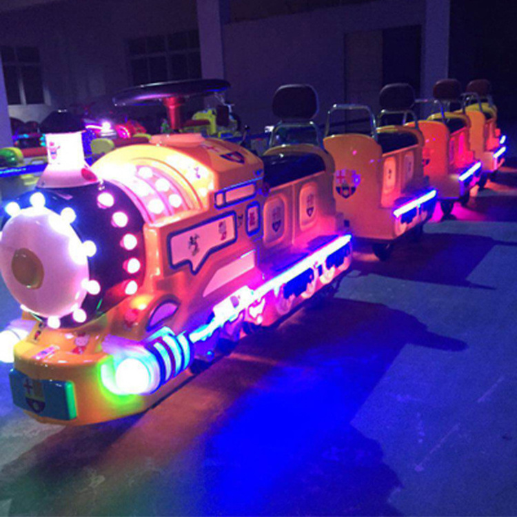 Kids battery electric tourist train amusement park rides mini train for sale