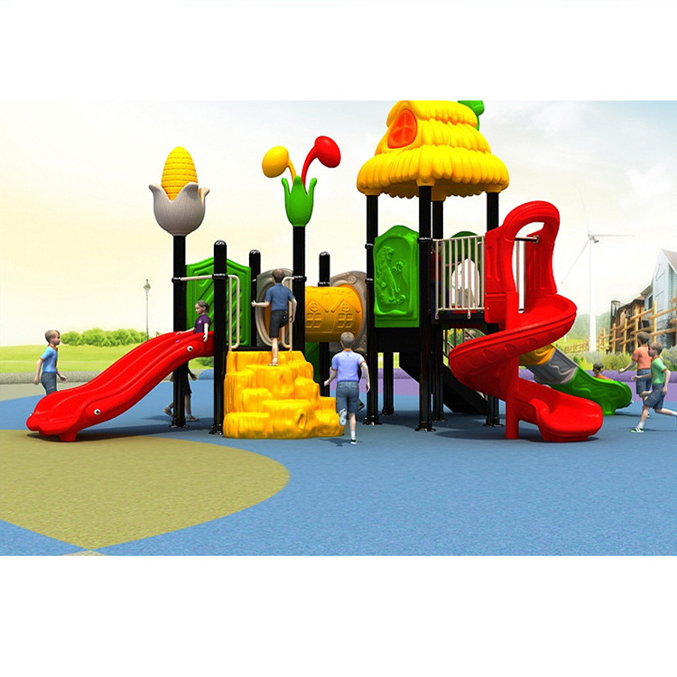 Outdoor plastic slide children park equipment rent playground equipment