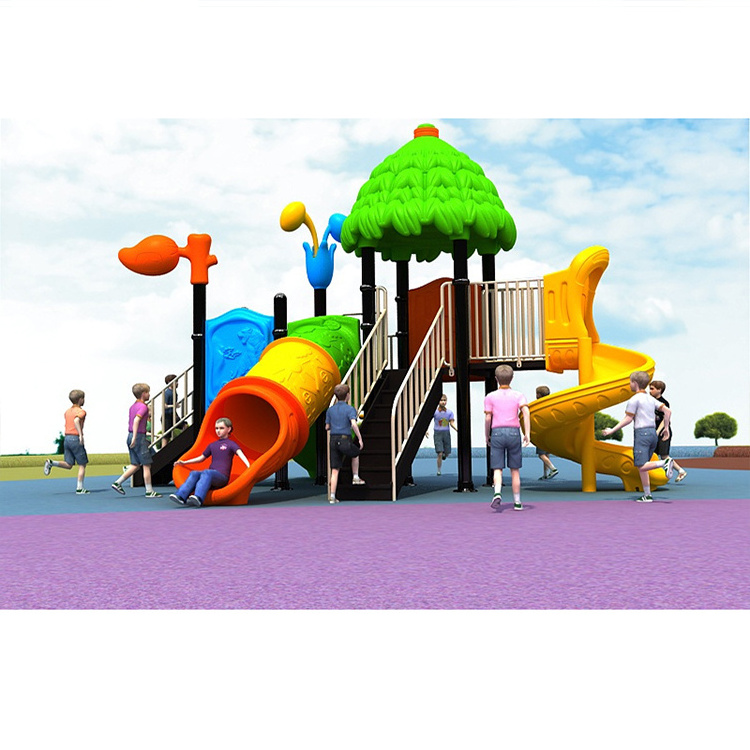 Outdoor plastic slide children park equipment rent playground equipment