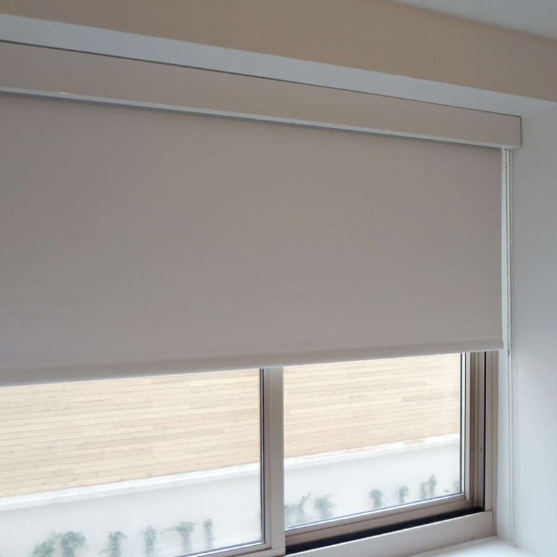 Fascia design window blind clear plastic sunscreen vinyl blackout roll up curtain cassette waterproof metal chain roller shade