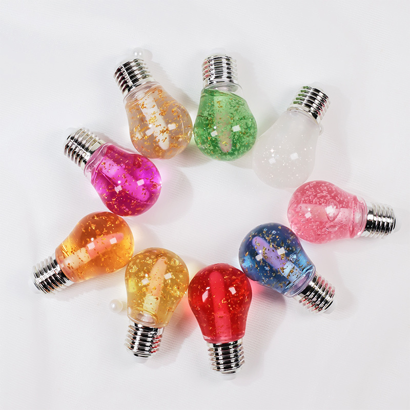 Lipgloss Base Oil light bulb shape flavored luxury lip gloss Custom Logo Tube Kids Candy Kit Vegan Lip Gloss Make Your Own LOGO