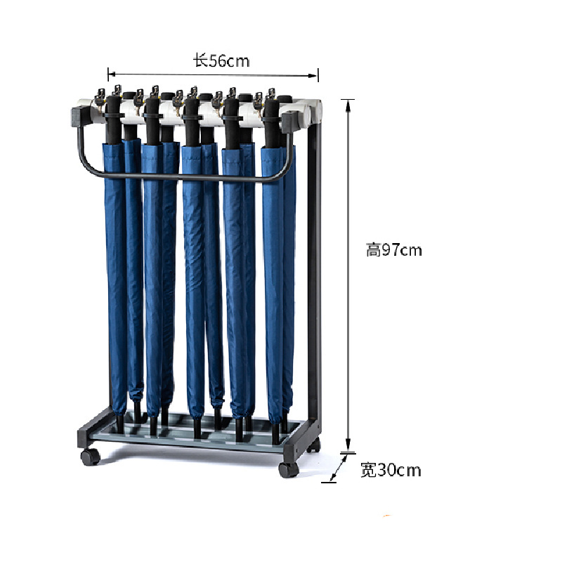 Wholesales Dedicated To The Hotel Lobby Metal Indoor Umbrella Storage Rack Umbrella Drying Rack Stand Umbrella