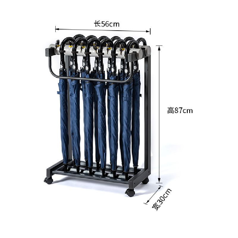 Wholesales Dedicated To The Hotel Lobby Metal Indoor Umbrella Storage Rack Umbrella Drying Rack Stand Umbrella