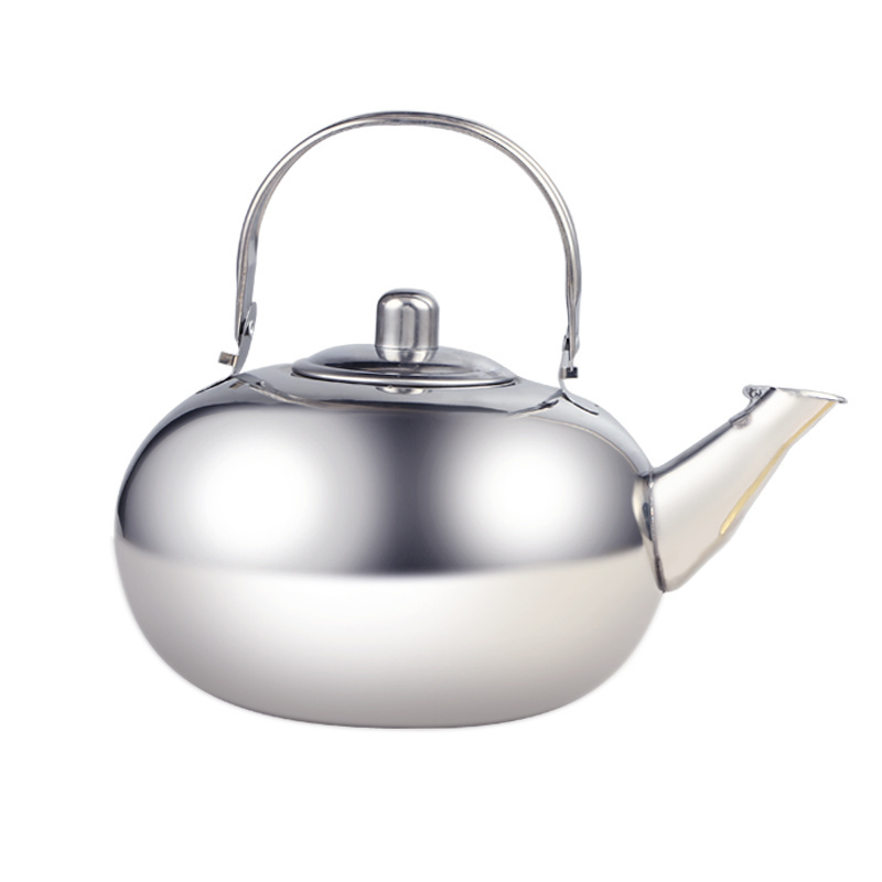 Hot Sales  Thickened Large Capacity Metal Silver Stovetop Modern Tea Kettle COFFEE Factory Direct Sale Stainless Steel Teapot