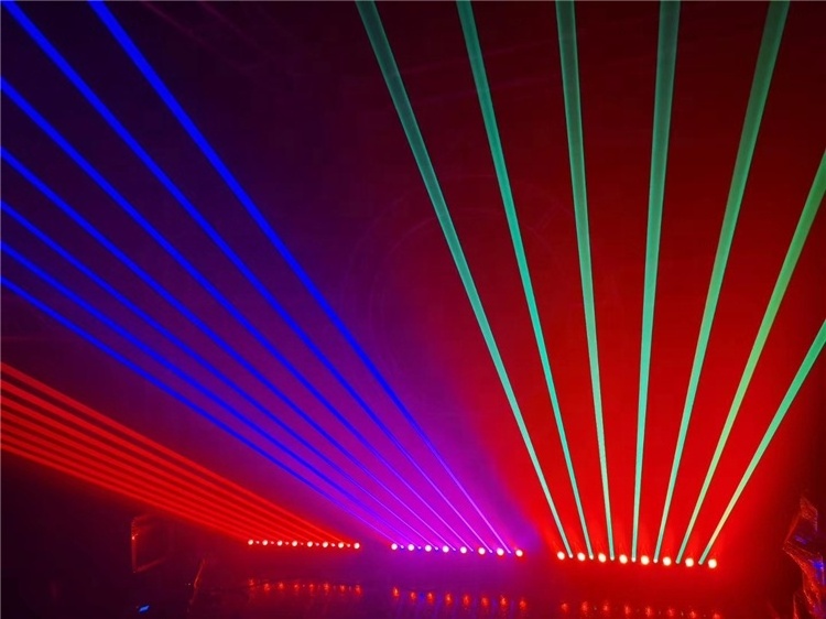 Wholesale 500mw 8 head red blue green laser +5w lamp beam 8 eyes RGB laser beam bar light for nightclub