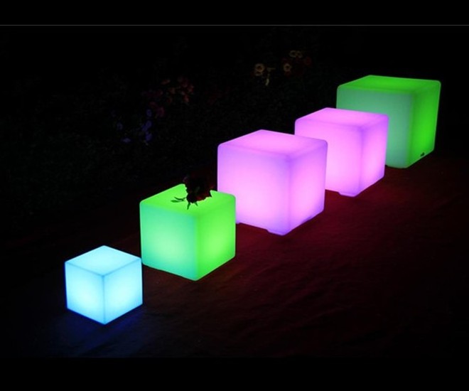 Wholesale led furniture for party Remote Control colored light up led cube Chair