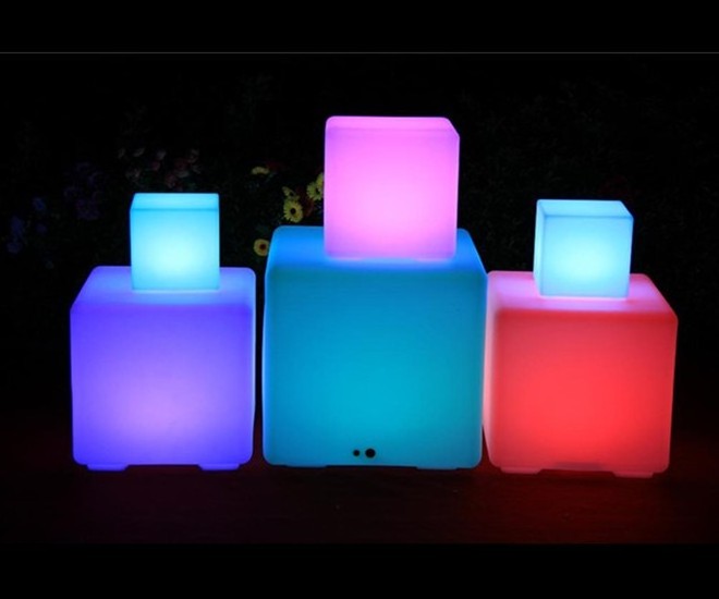 Wholesale led furniture for party Remote Control colored light up led cube Chair