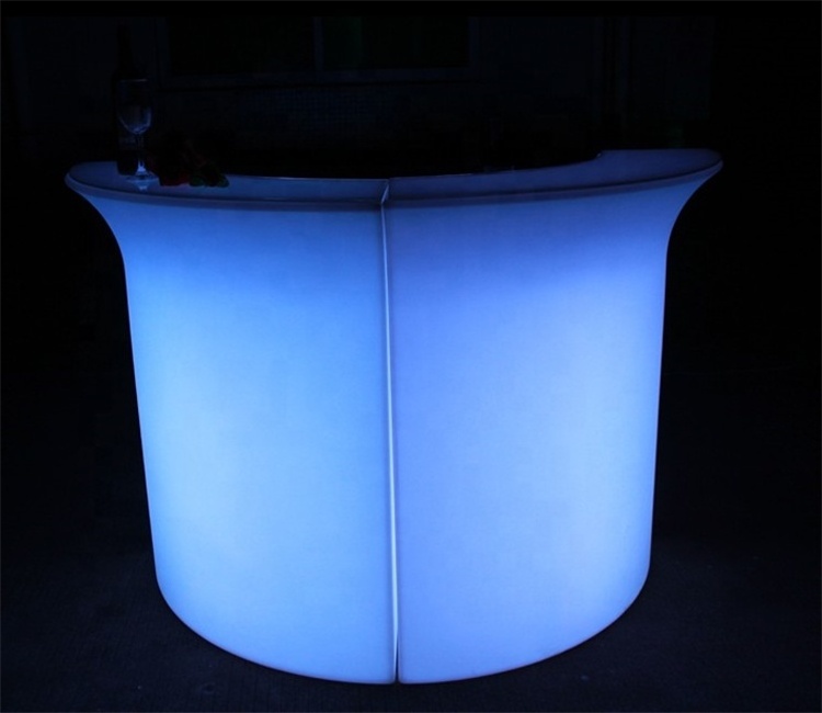 Mini modern reception bar LED counter glow furniture rechargeable illuminated bar counter