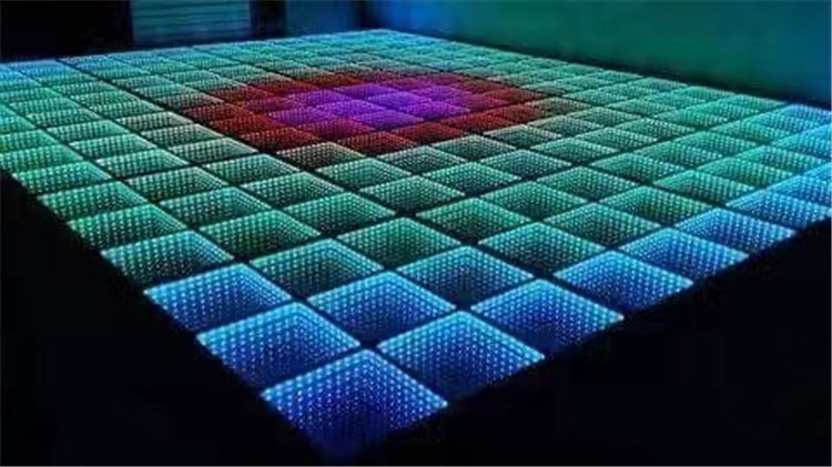 Outdoor indoor high quality portable panels 3D LED DJ colourful led dance floor for wedding used