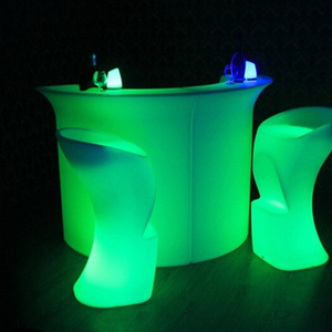 Mini modern reception bar LED counter glow furniture rechargeable illuminated bar counter