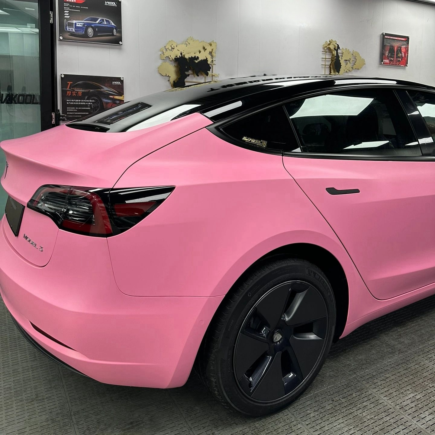 OND Matte Romantic Pink Vehicle Wrap Car Body PET Vinyl Car Wrapping Films adhesive Vinyl Wrap Film Car sticker Vinyl