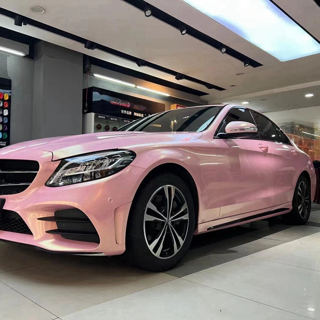 OND Super Fantasy Cherry Blossom Pink Vehicle Wrap Car Body PET Vinyl Car Wrapping Films adhesive Pvc Car Vinyl Wrap Film