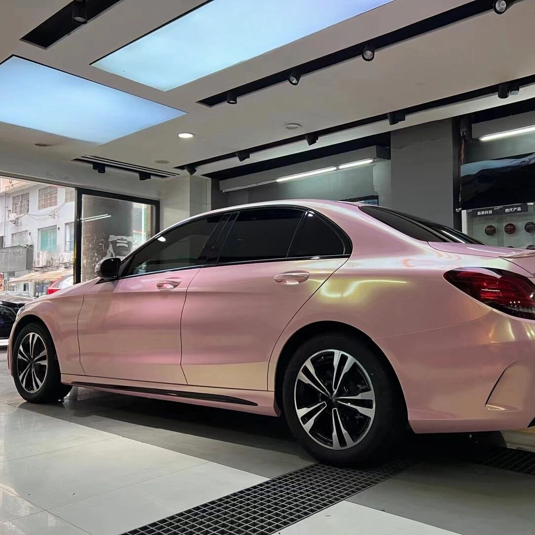 OND Super Fantasy Cherry Blossom Pink Vehicle Wrap Car Body PET Vinyl Car Wrapping Films adhesive Pvc Car Vinyl Wrap Film