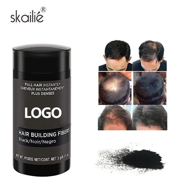 Wholesale Private Label Custom Logo Organic Vegan Styling Hair Fibre Keratin Powder Spray Applicator Hair Building Fiber