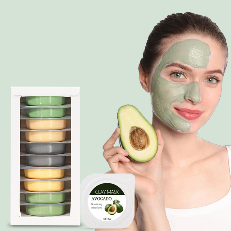 MLB wholesale stop face clay mud mask vegan organic clay mask nature oil balance match avocado mud clay mask