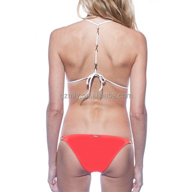 Indian girls sexy extreme thong custom printed transparent bikini swimwear