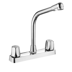 Factory production of thermal design double handle chrome wall-mounted ABS kitchen faucet