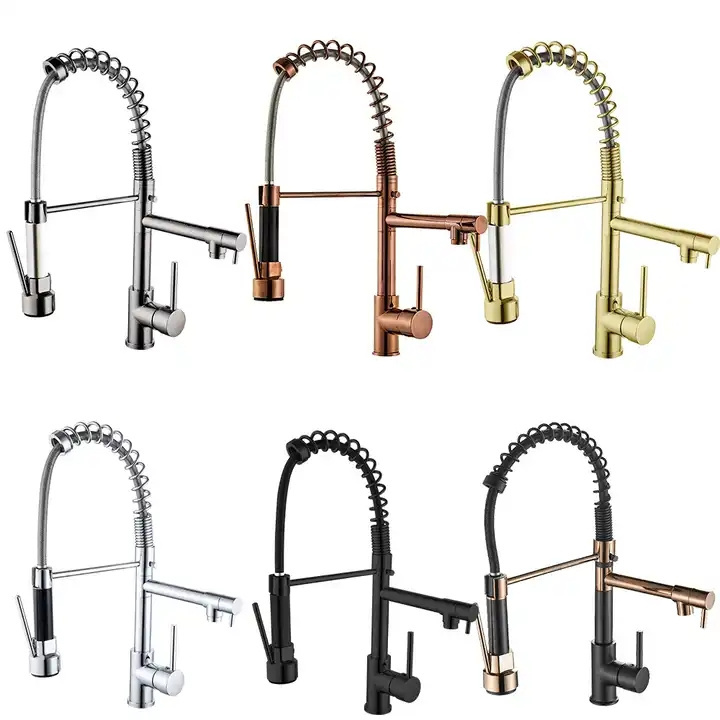 Wholesa 304 Stainless Steel Hot Cold Water kitchen tap Pull Out Torneira Cozinha Goumert  Kitchen Faucets