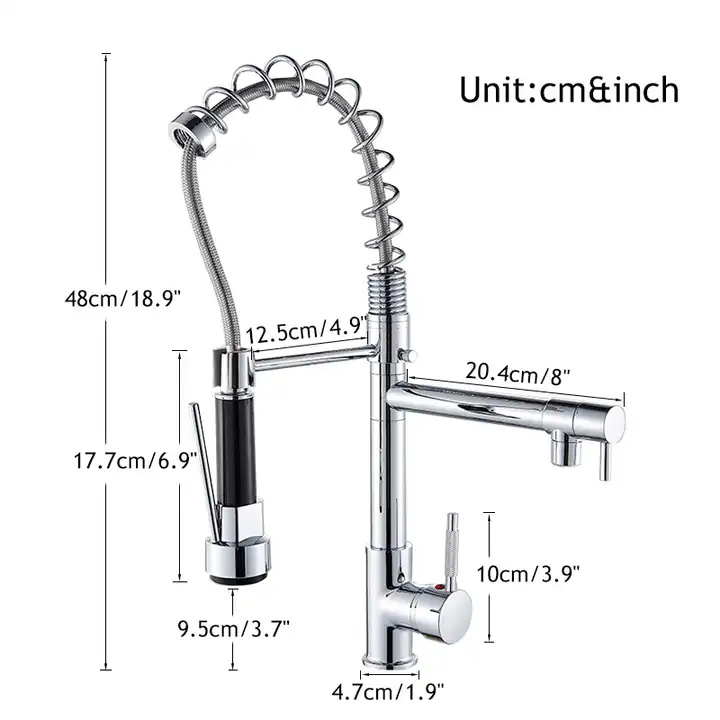 Wholesa 304 Stainless Steel Hot Cold Water kitchen tap Pull Out Torneira Cozinha Goumert  Kitchen Faucets