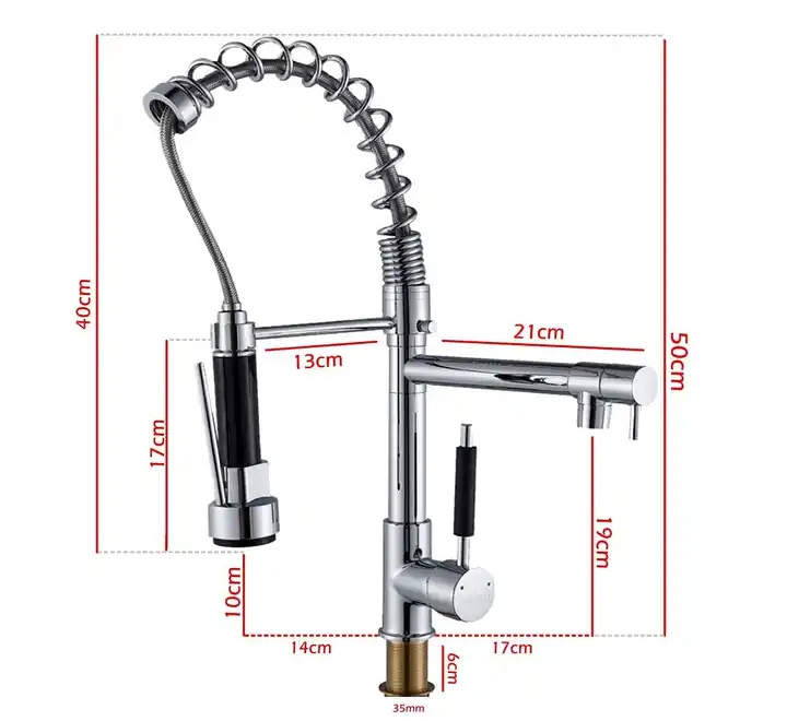 Wholesa 304 Stainless Steel Hot Cold Water kitchen tap Pull Out Torneira Cozinha Goumert  Kitchen Faucets