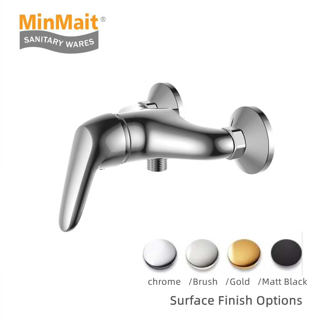 HY-EVE80438150 Bathroom Hot Cold Water Tap Brass Bathroom Shower Faucets Mixers Wall Mount