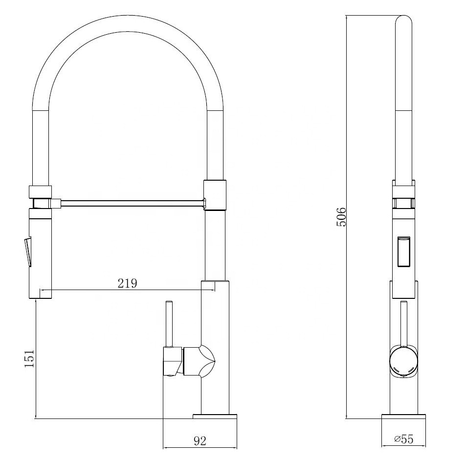 HY-81879180 Universal Rotatable Tap Extender Swivel Extension Pull Out Pull Down Sprayer Kitchen Faucet For Sink