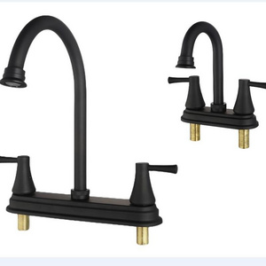 grifo de cocina new Matt Black 8 inch and 4 inch South American sink mixer faucet for kitchen and bathroom