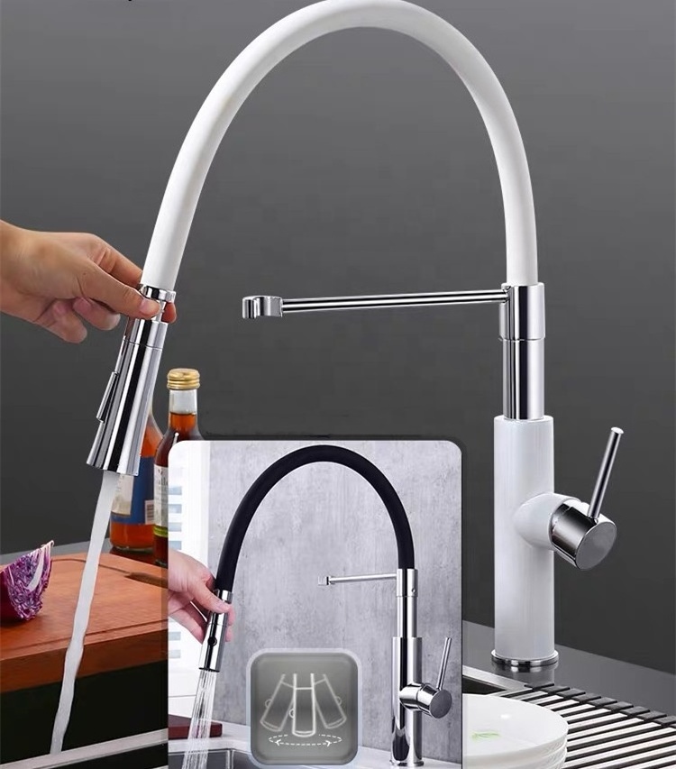 HY-81879180 Universal Rotatable Tap Extender Swivel Extension Pull Out Pull Down Sprayer Kitchen Faucet For Sink